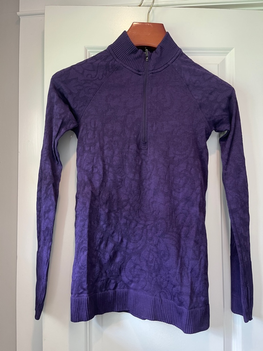 Lululemon Purple Half-Zip Knit Sweater